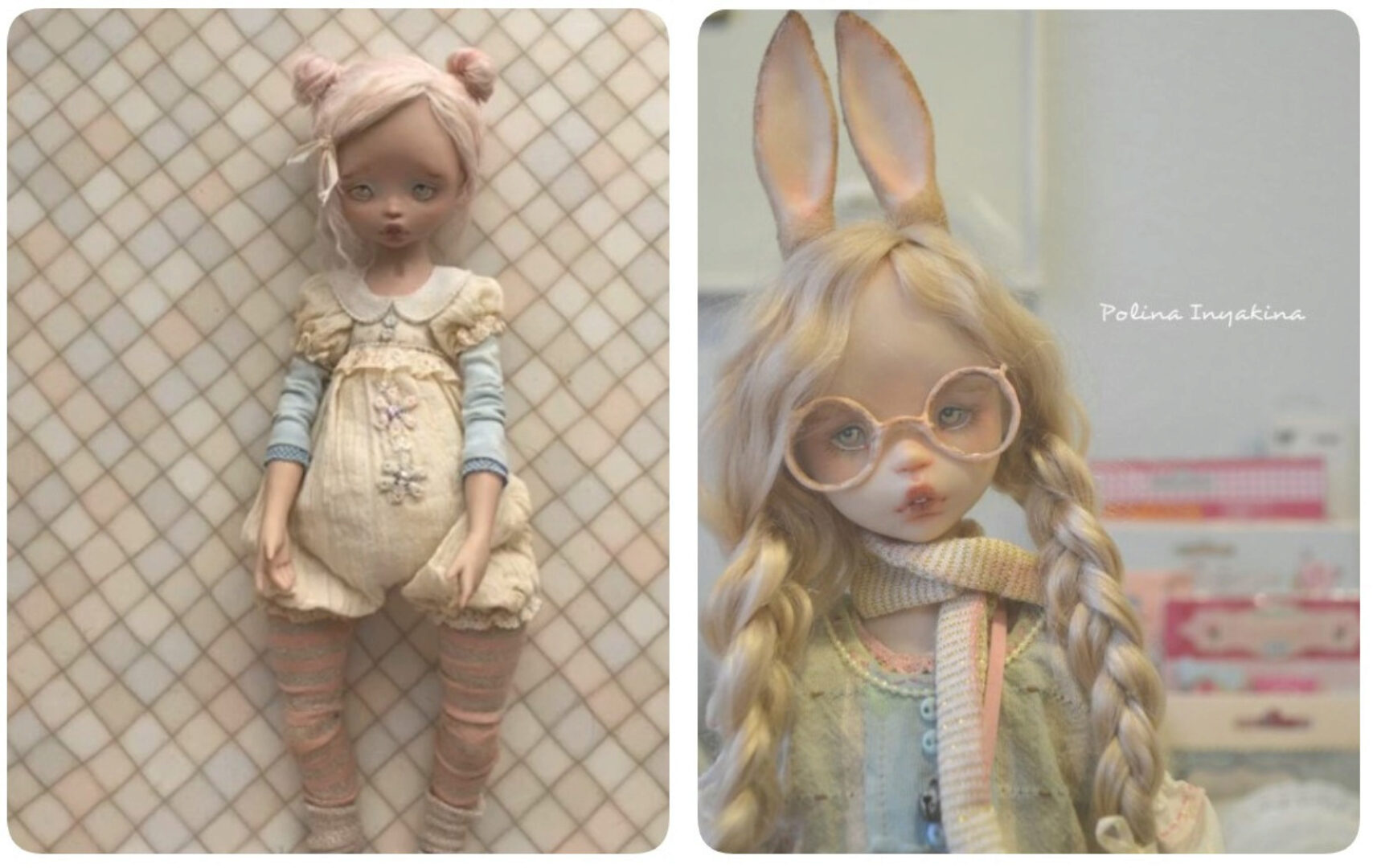 [Игрушки] Авторская кукла в смешанной технике: 1 и 2 часть (Полина Инякина)