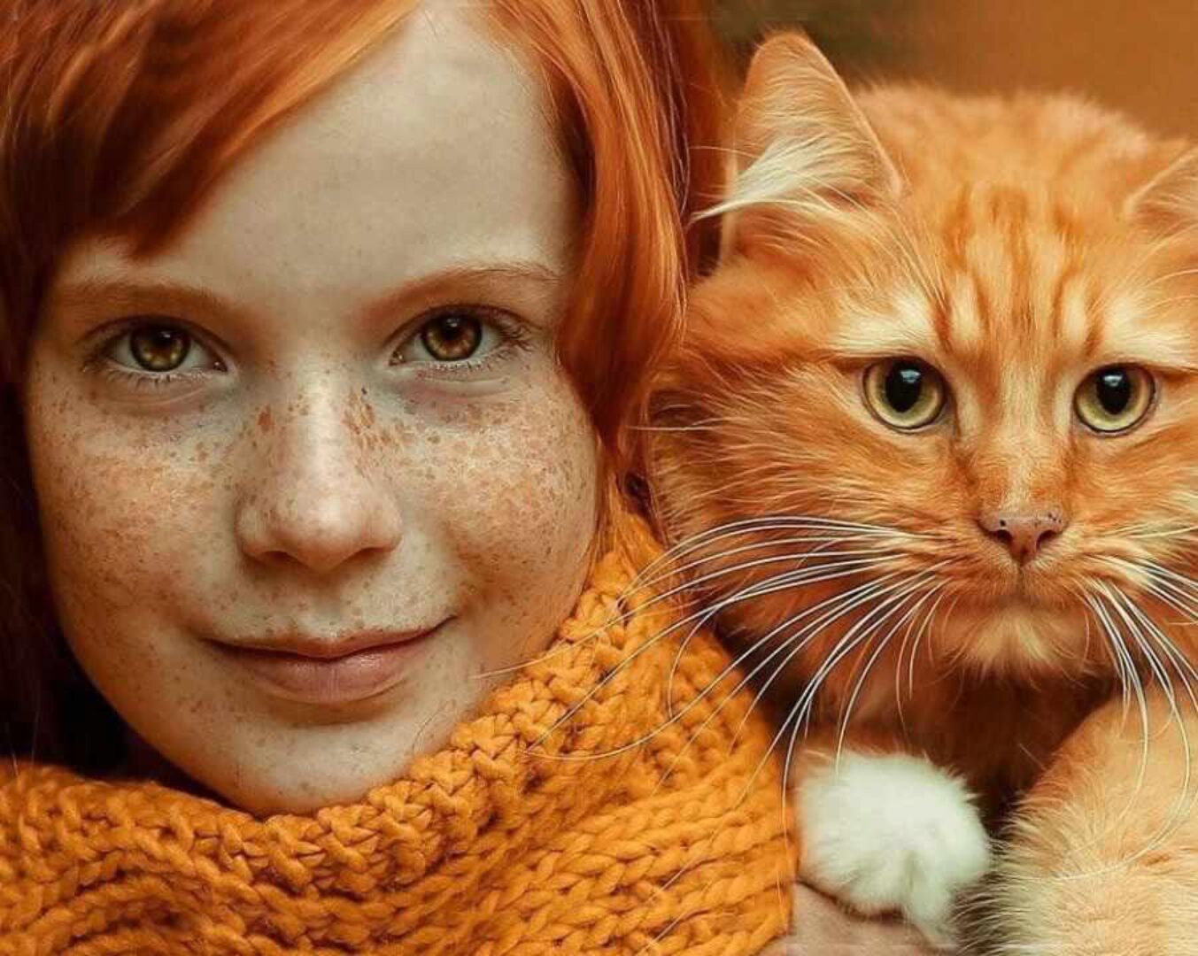 Девочка и кошка. Фотореализм (Александр Шатале)