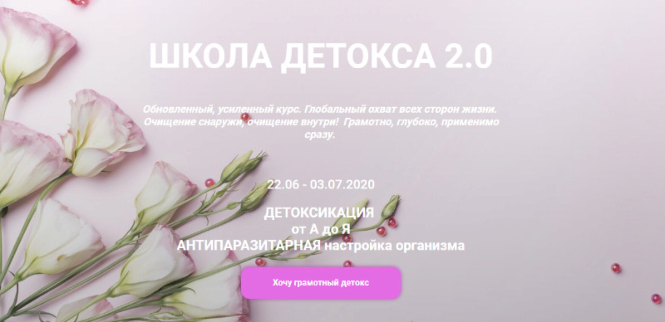 [Школа детокса 2.0] Детоксикация  от А до Я. Антипаразитарная настройка организма (Катерина Форма)