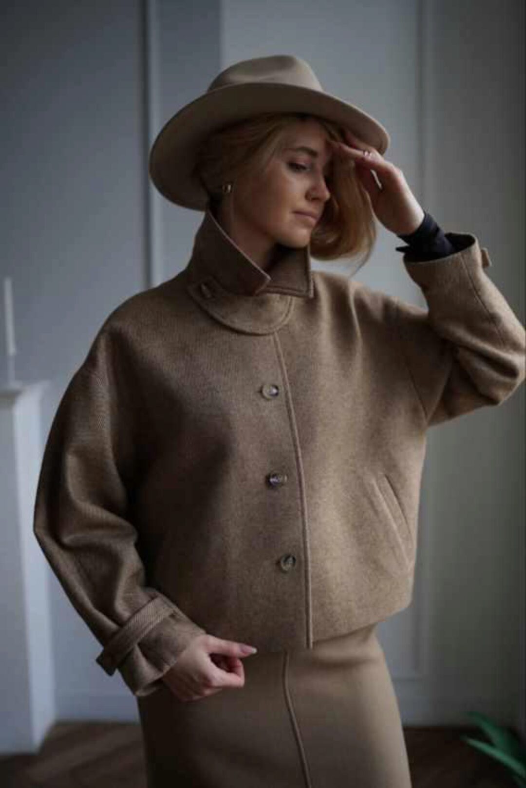 [Studio.Yusupova] Полупальто женское Sofia S. Размер 50. Рост 162-166 (Кристина Юсупова)