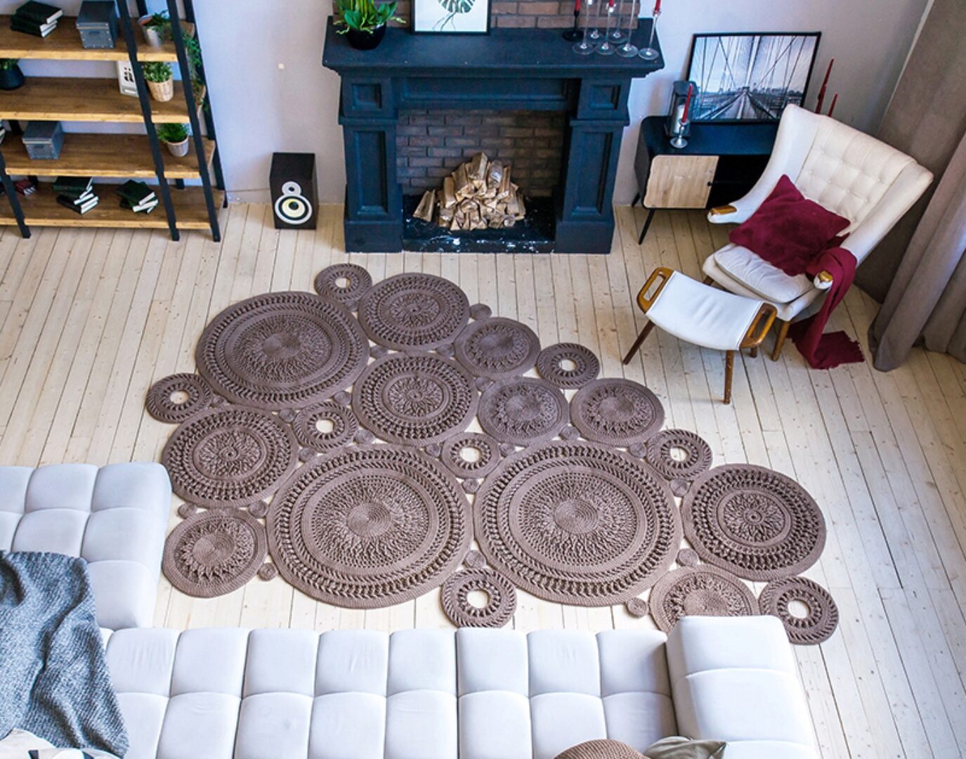 Видео мастер-класс Ковер «LaceCoins / Монеты» (Виктория Гуль)