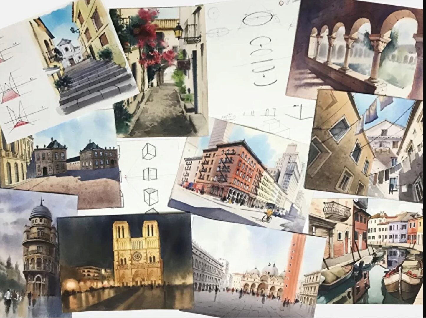 [Художник Online] Архитектура акварелью (Дарья Куцаева)