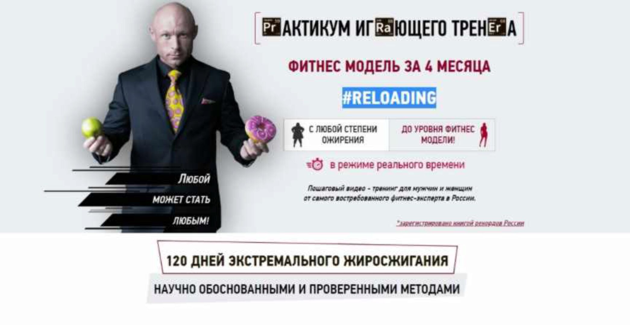 Фитнес модель за 4 месяца. Reloading, «Пакет Стандарт», 2019 (Ярослав Брин)