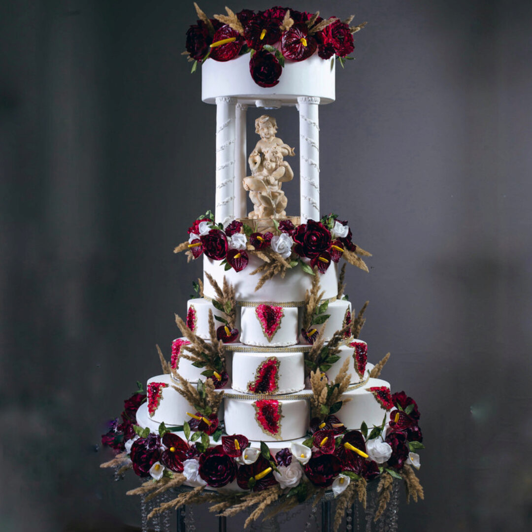 Свадебный шоу торт Фонтан с ангелом (Юлианна Сухотерина)