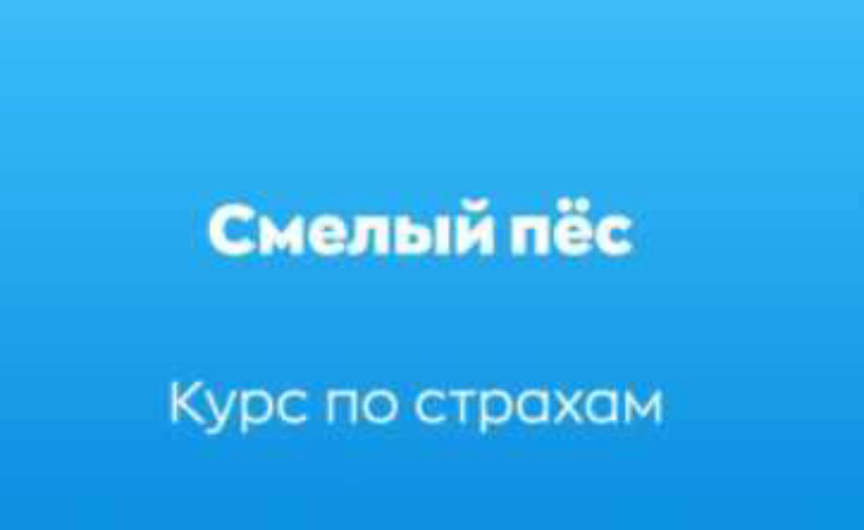 [Хороший Пёс] Курс по страхам собак Смелый пёс (Дмитрий Тарасов, Алиса Спасская)