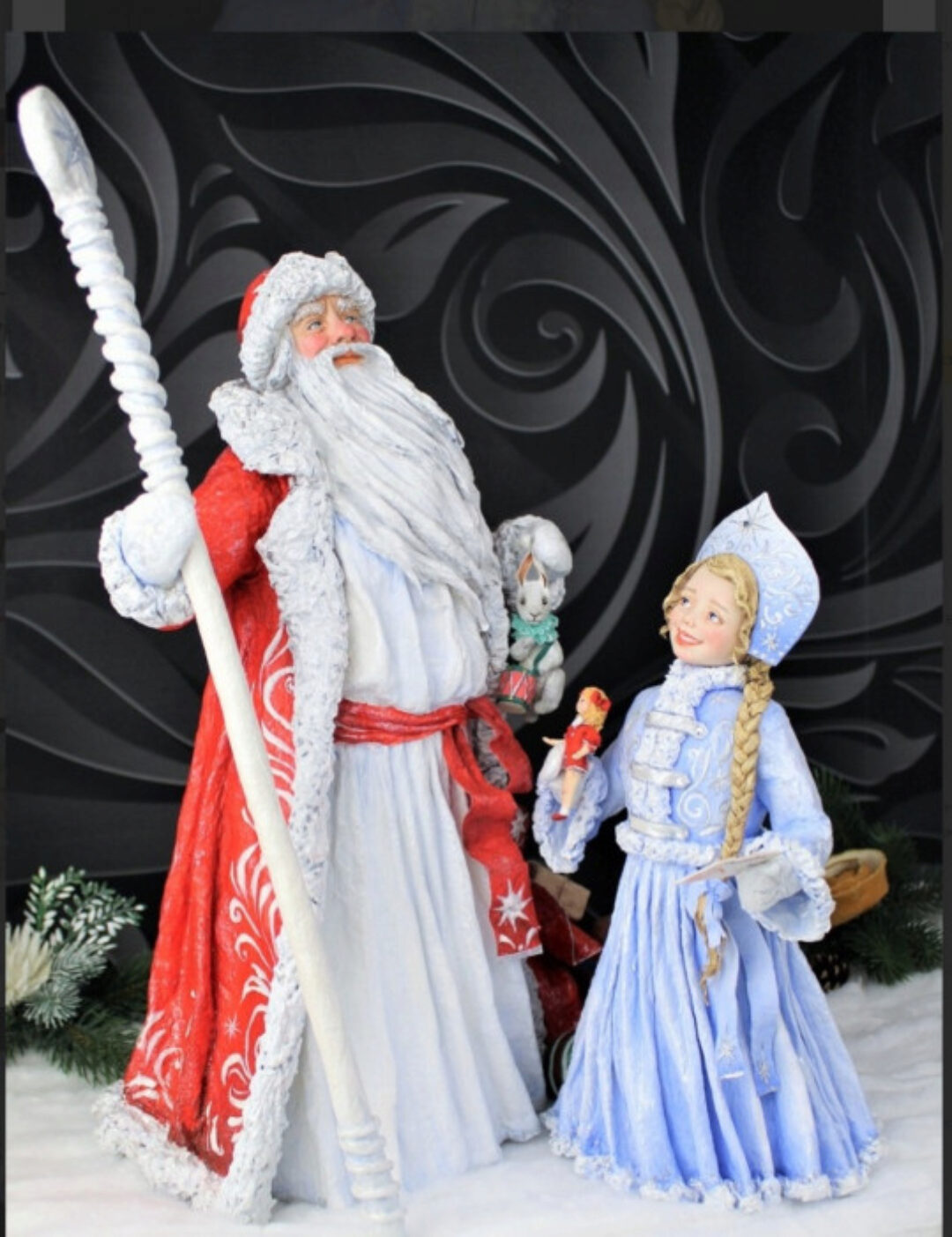 Новогодний комплект: Дед Мороз + Снегурочка (Татьяна Броницкая)