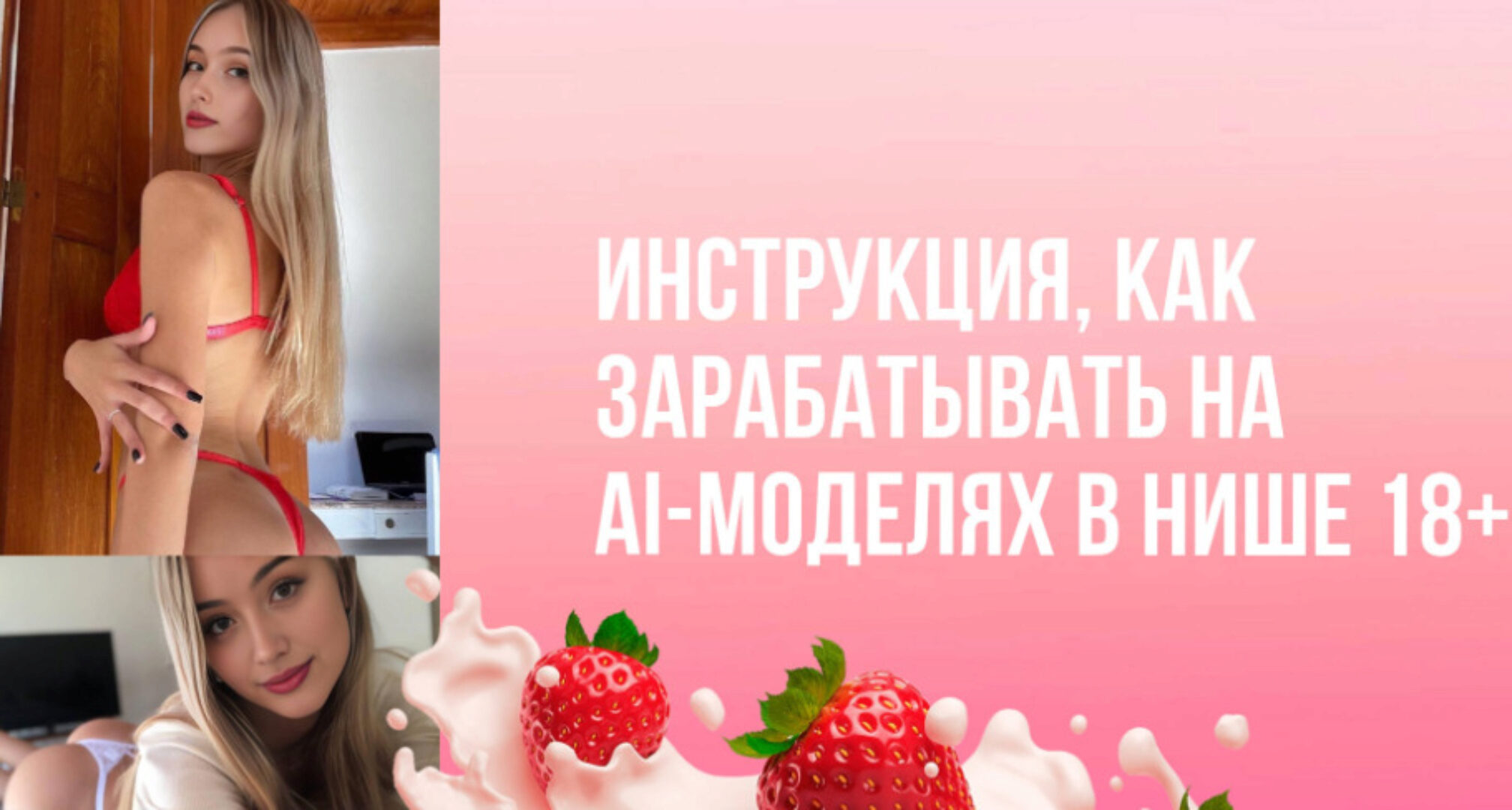 [Neyrogirlai] От 60000₽ в месяц на Телеграм-канале модели 18+, созданной через нейросеть без вложений