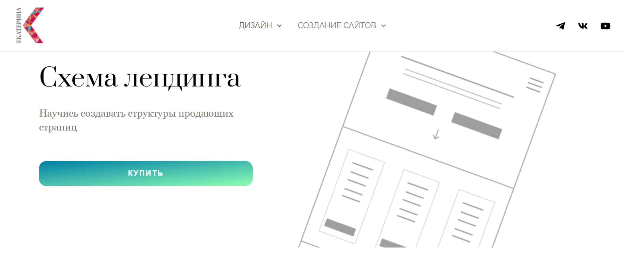 Схема лендинга. Научись создавать структуры продающих страниц (Екатерина Кузнецова)