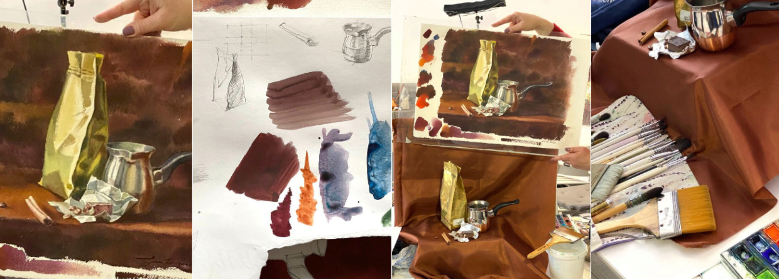 [lectoroom] Кофейный натюрморт акварелью (Елена Базанова)