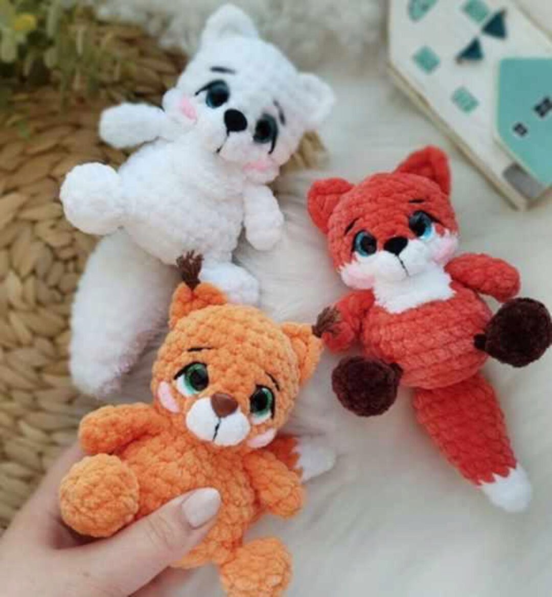 Белочка, лисёнок, песец (Екатерина Чиркова)