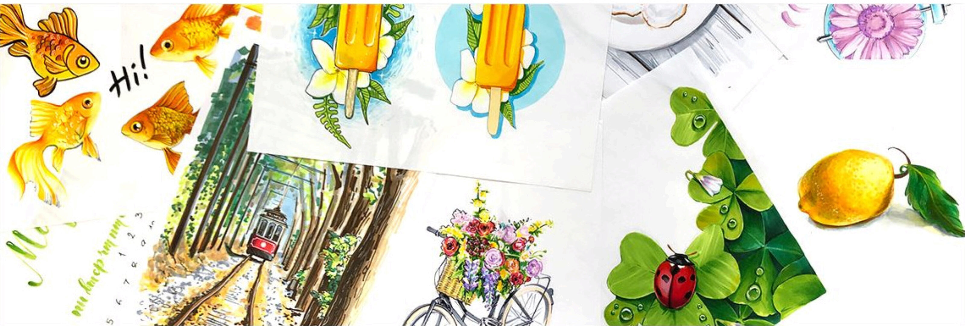 Основы маркерного скетчинга. Базовый курс (Вера Шерстобитова)