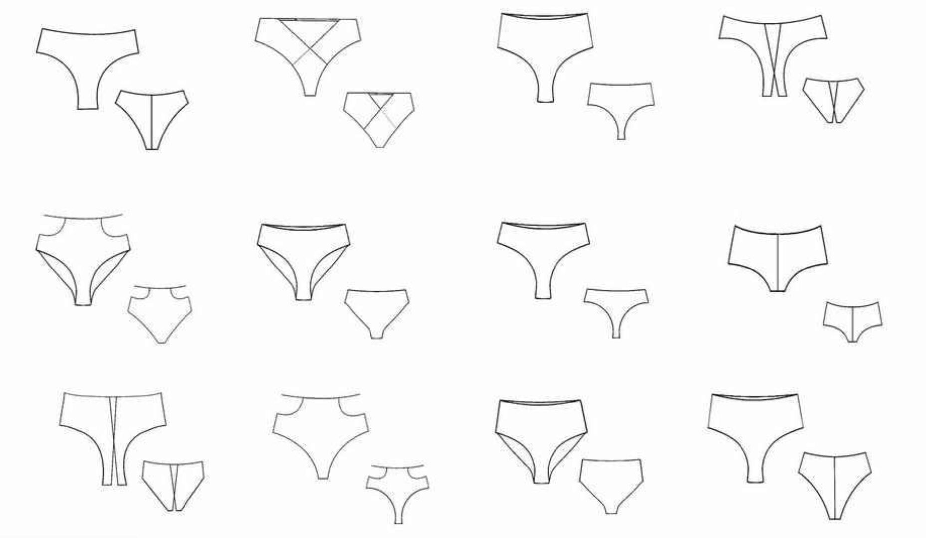 [atelierpattern] 12 базовых моделей трусиков (Мария Панова)