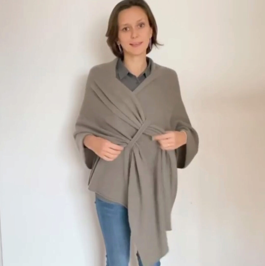 [Машинное вязание] Палантин-накидка (nosi.teplo)