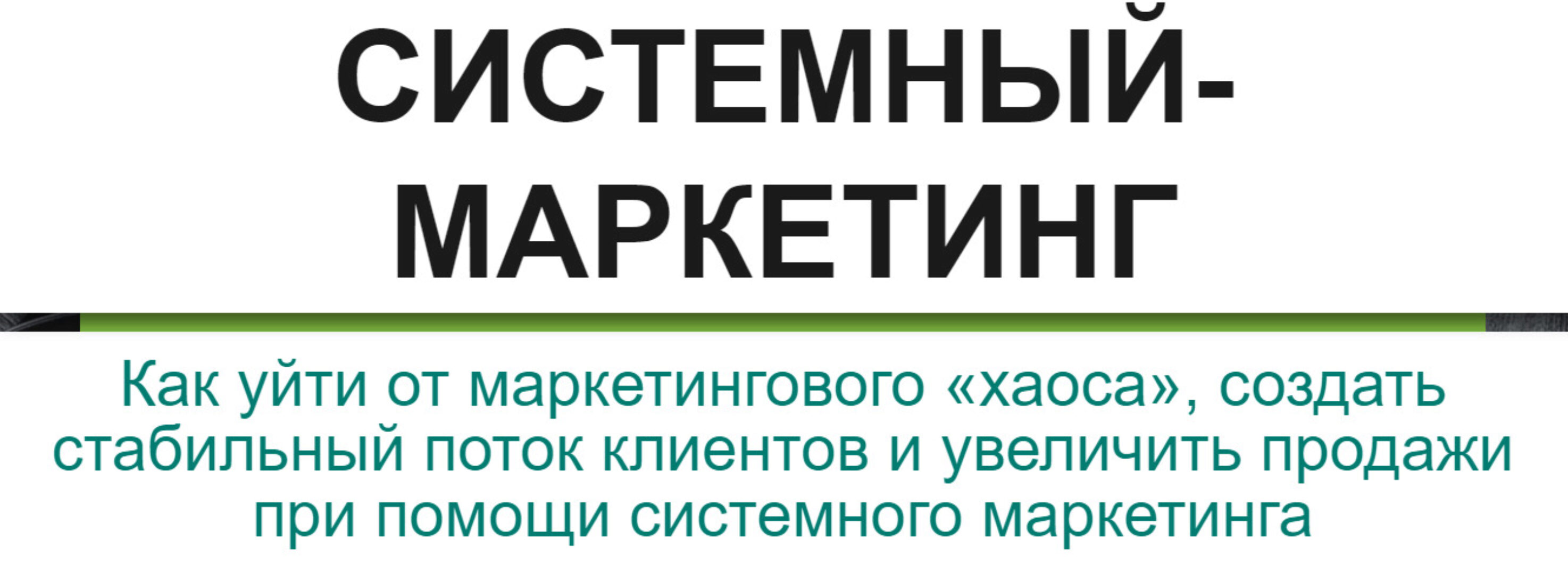 Системный маркетинг: как построить систему привлечения и удержания клиентов в своем бизнесе (Андрей Зинкевич)