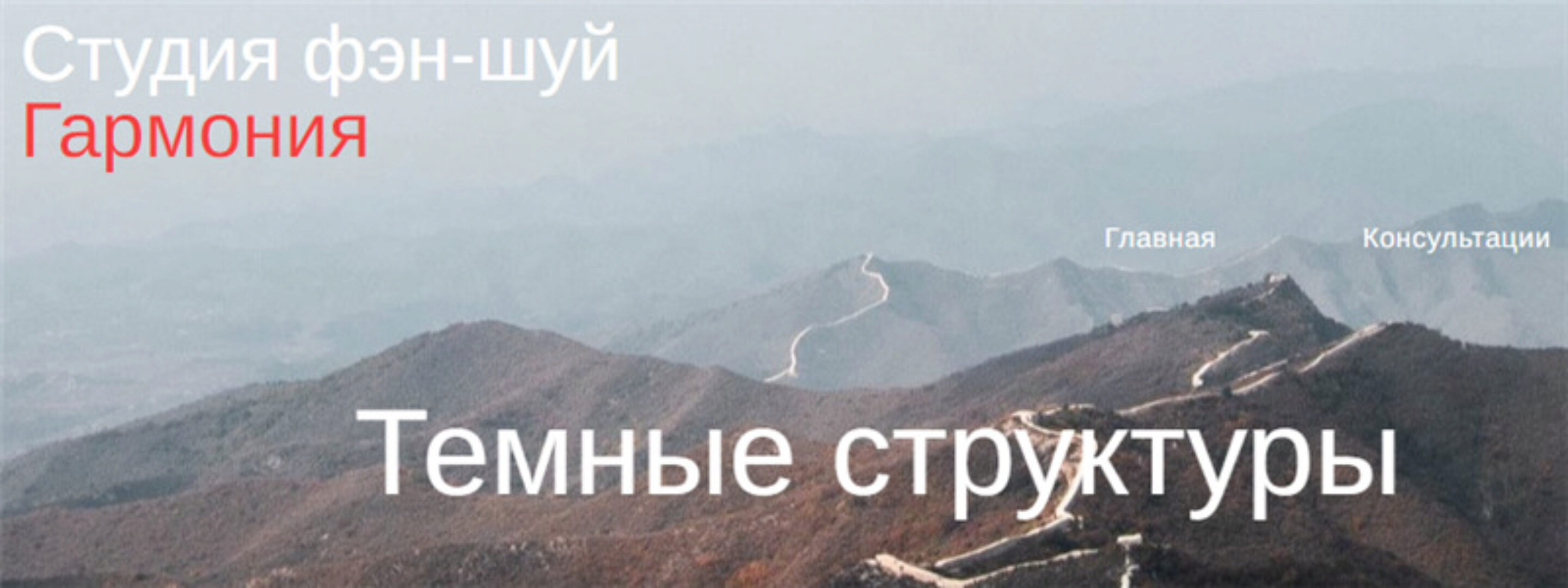 [Студия Фэн-шуй Гармония]  Темные структуры (Юлия Бальсина)