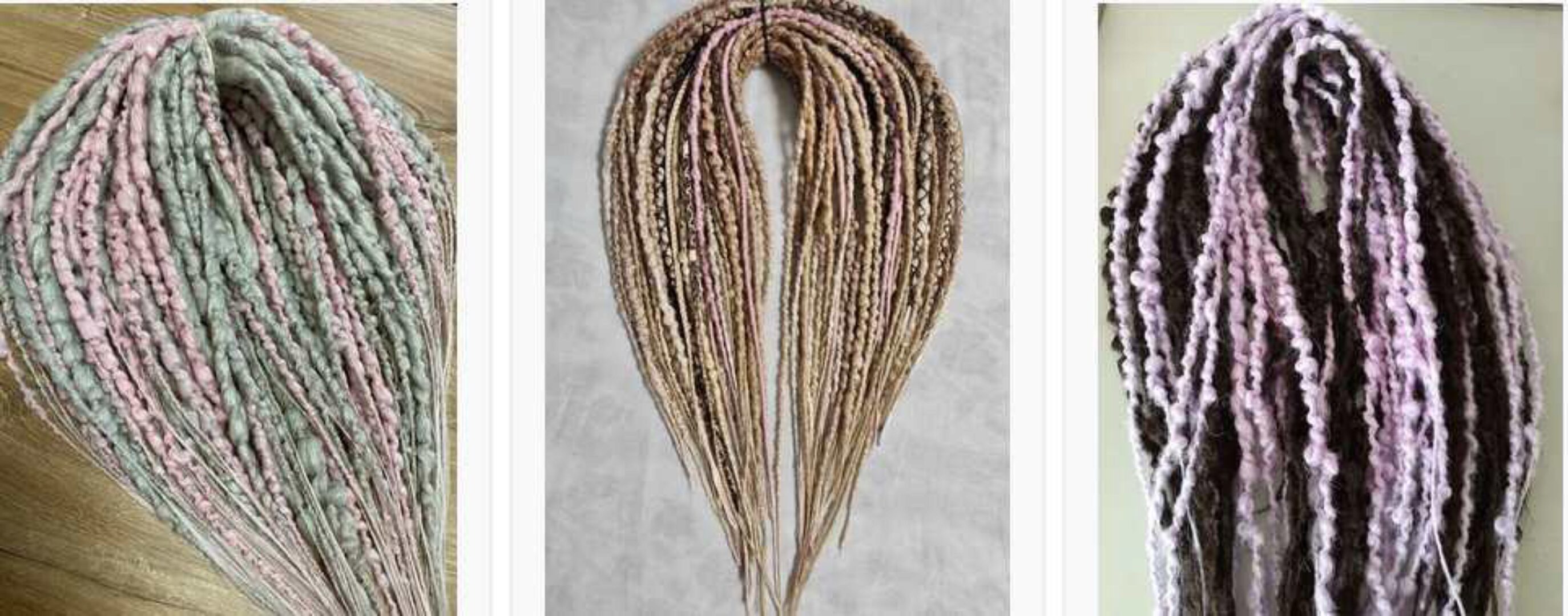 [Top Dreads] Grape Dreadlocks. Фактурные дреды без крючка