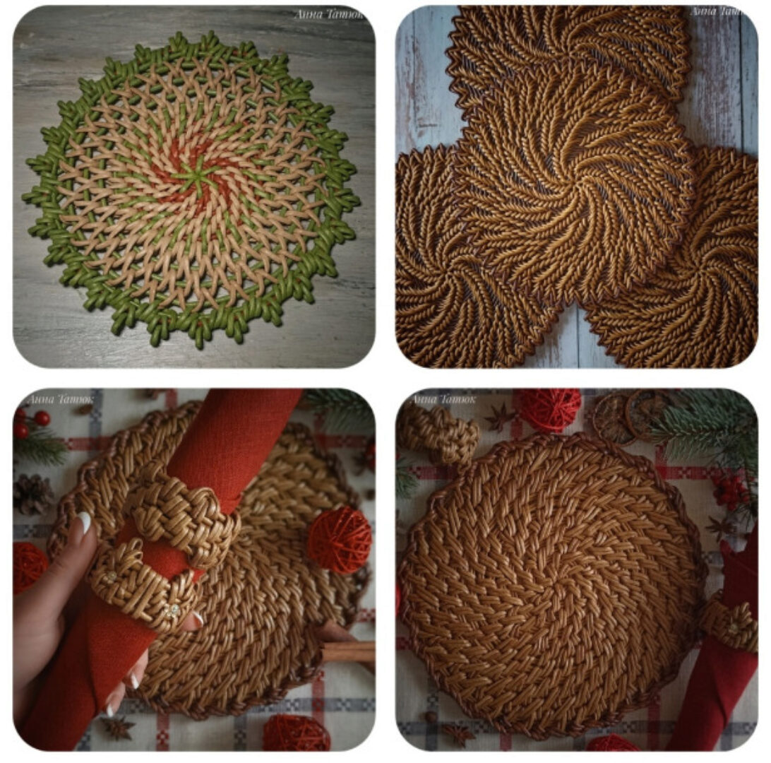 Видео мастер класс по плетению салфеток и колец для салфеток (Анна Татюк)