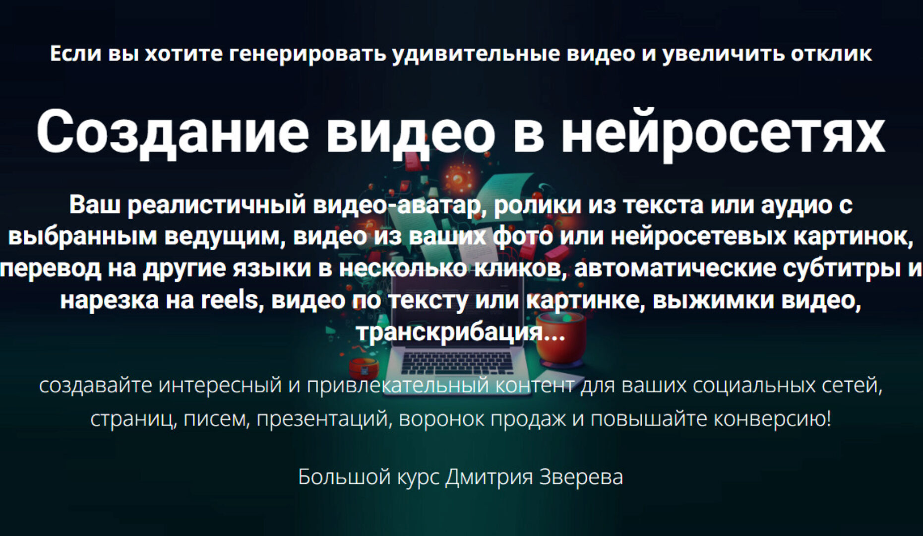 Создание видео в нейросетях (Дмитрий Зверев)