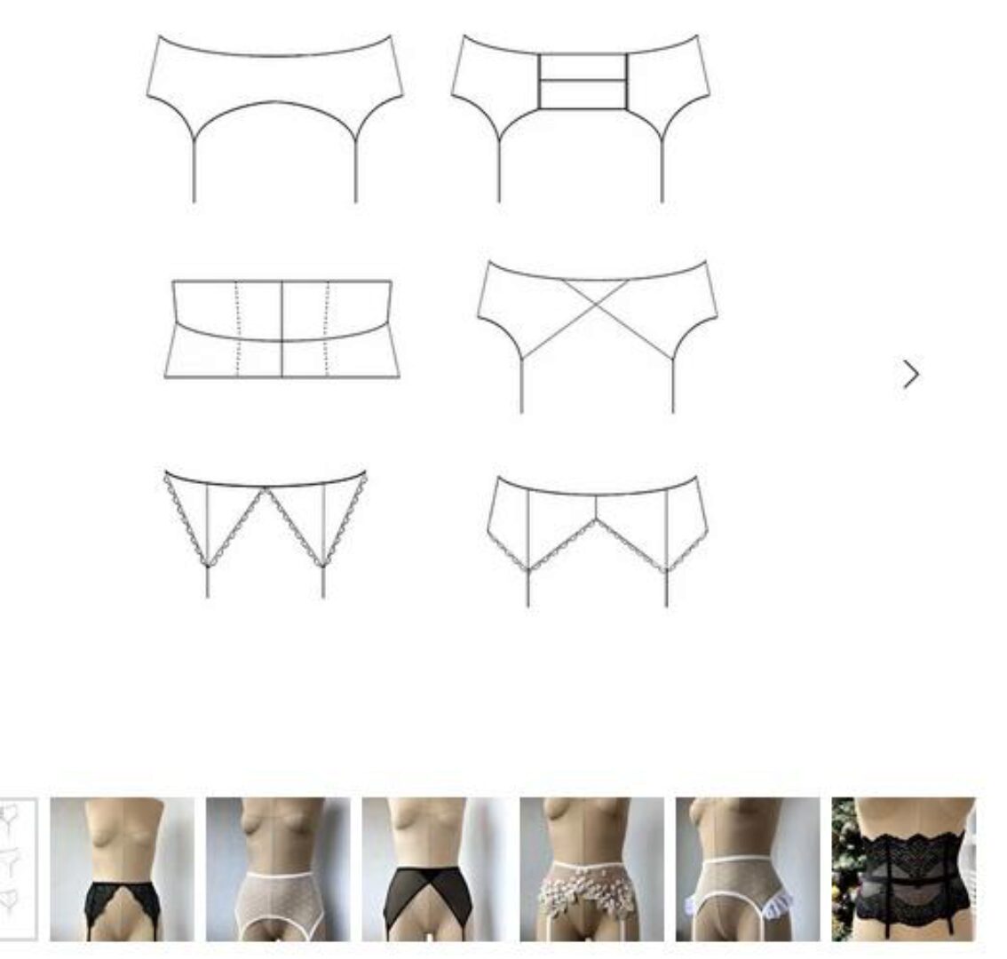 [atelierpattern]  Поясы. 6 моделей поясов для чулок и гартеров (Мария Панова)