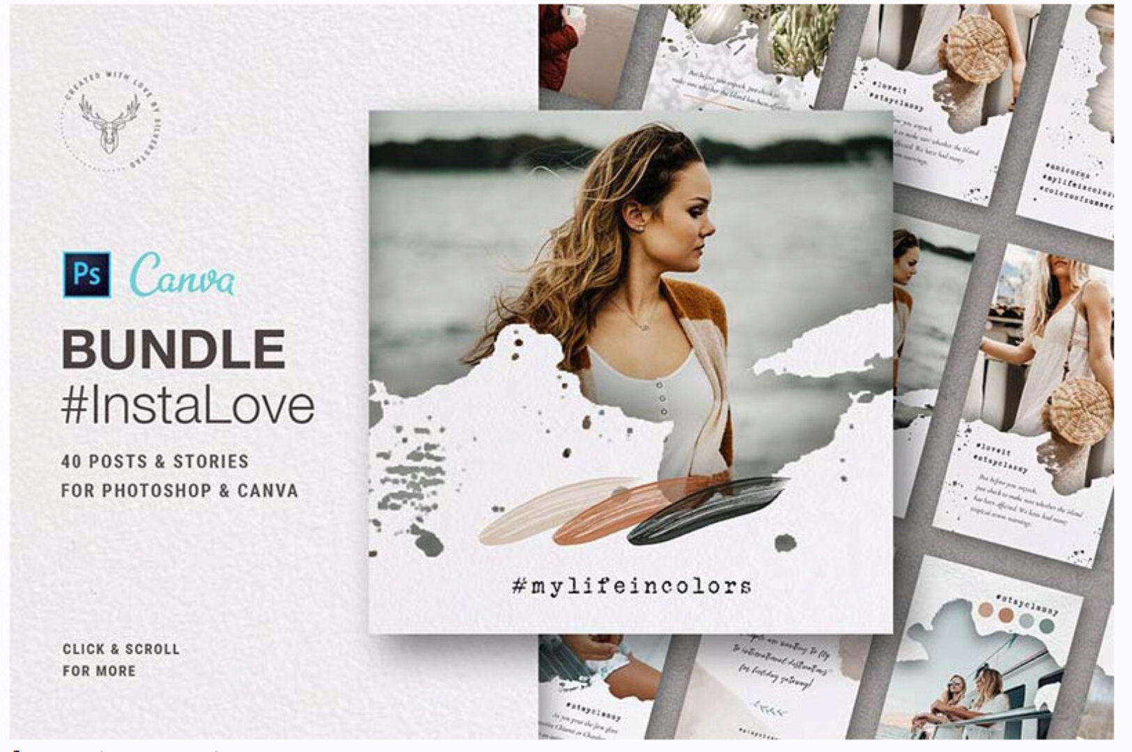 [CreativeMarket] Шаблоны для постов и сториз в инстаграм