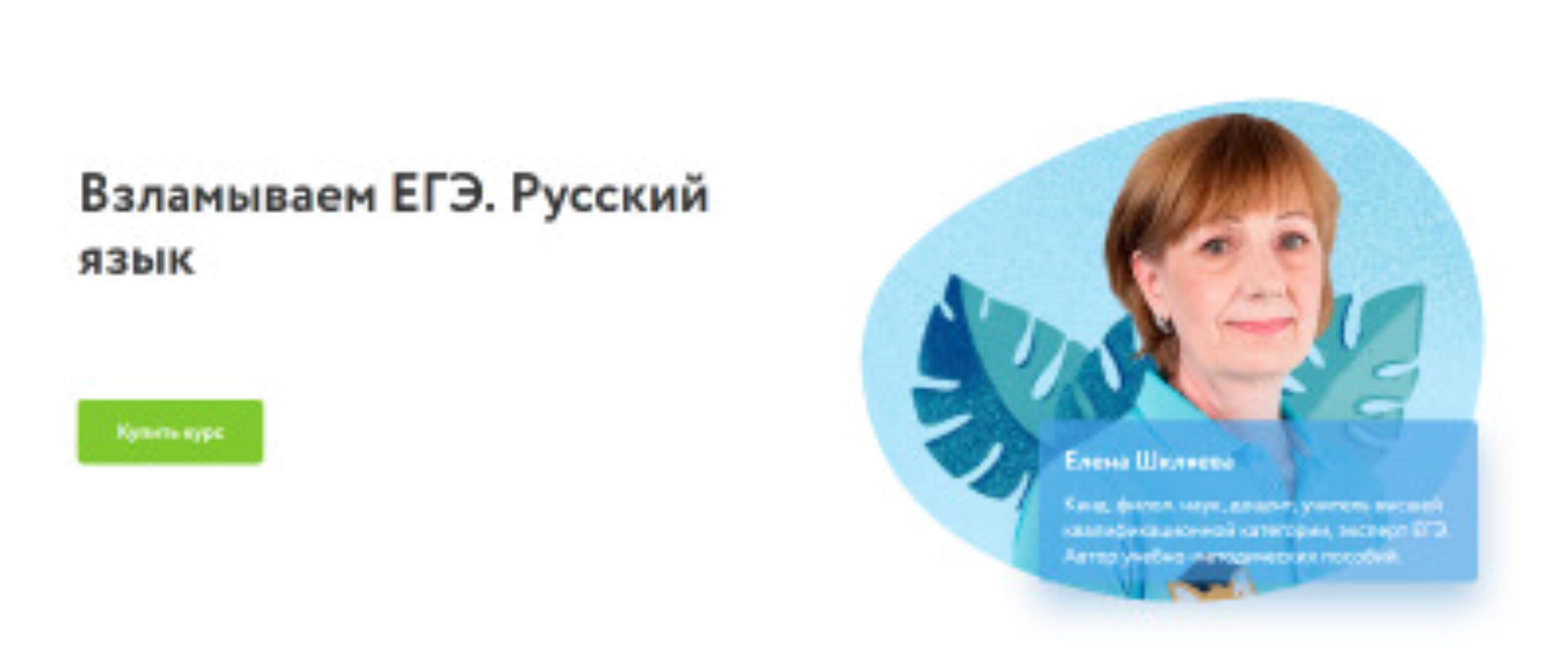 [Фоксфорд] Взламываем ЕГЭ. Русский язык (Елена Шкляева)