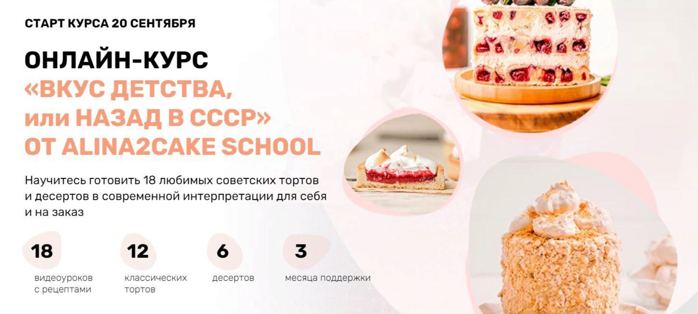 [Alina2cake School] Вкус детства или назад в СССР. Тариф С поддержкой (Алина Ахмадиева)