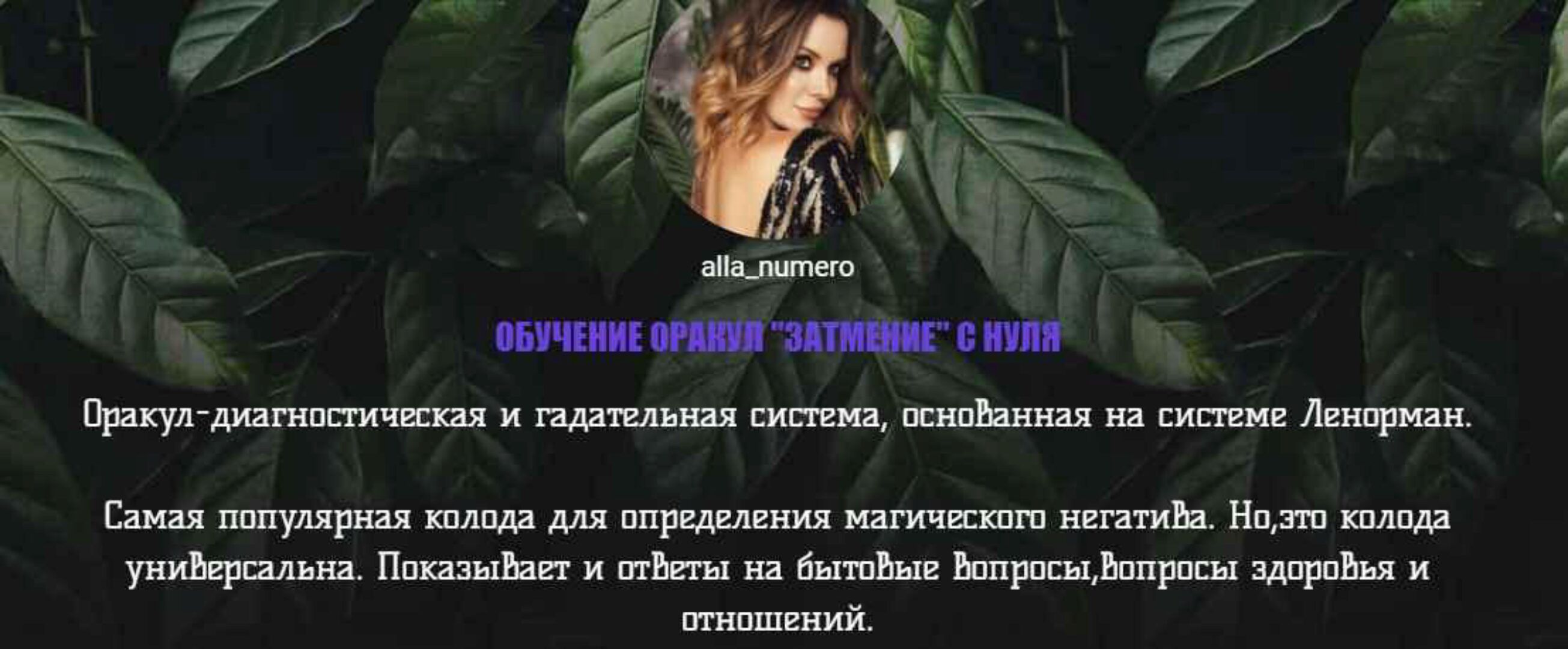 Обучение Оракул «Затмение» с нуля. Тариф Без обратной связи (alla_nera)