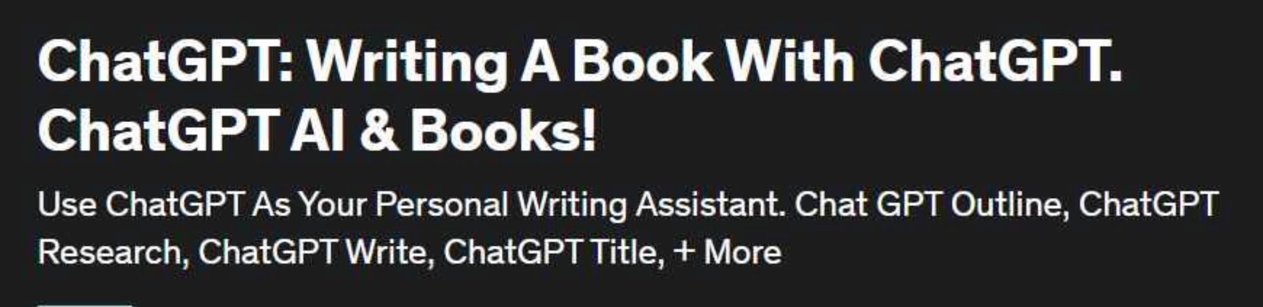 [Udemy] ChatGPT: пиши книги с помощью ChatGPT. ChatGPT ИИ и книги