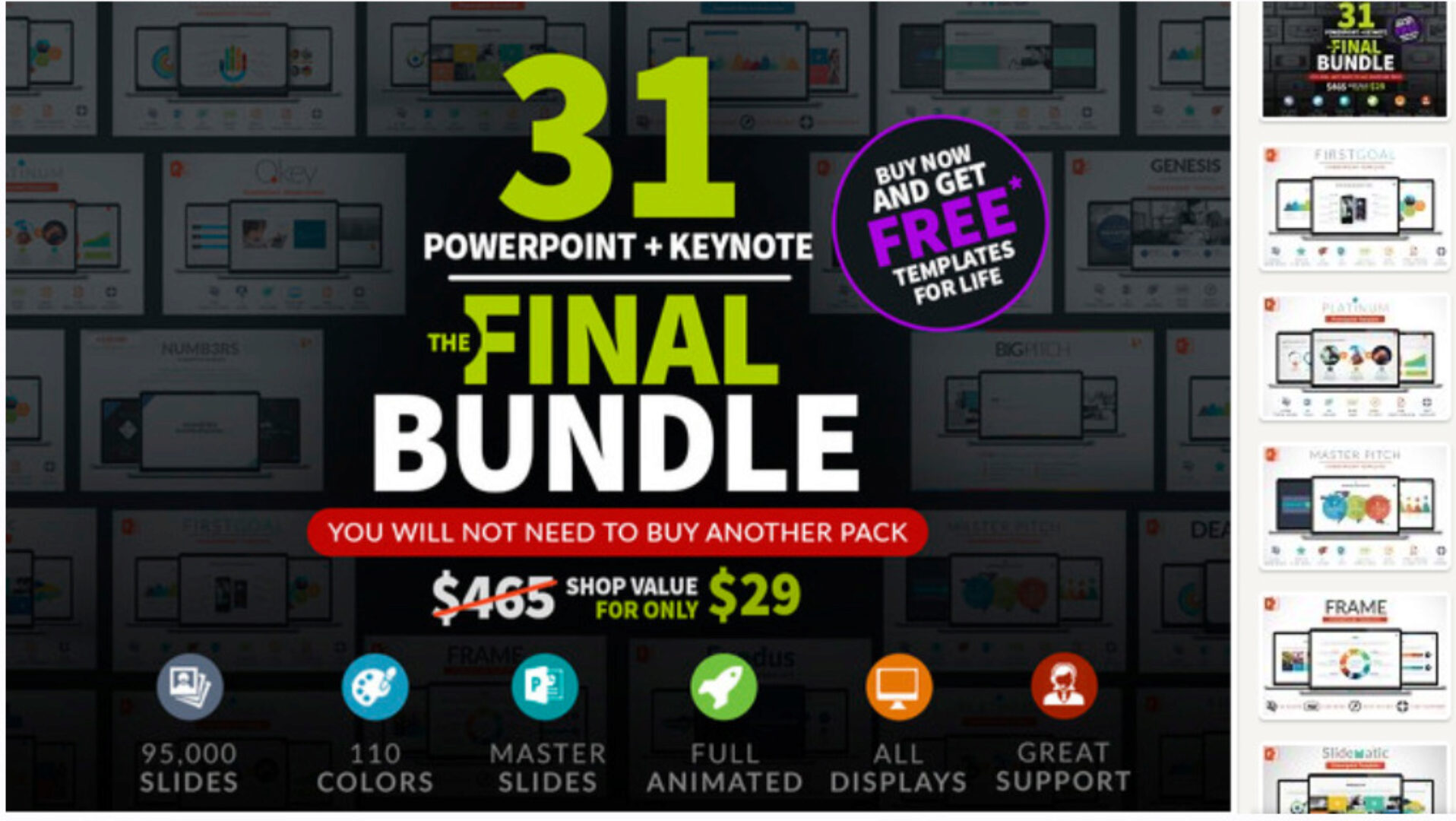 [Creativemarket] Набор из 31 презентации - The Final Bundle