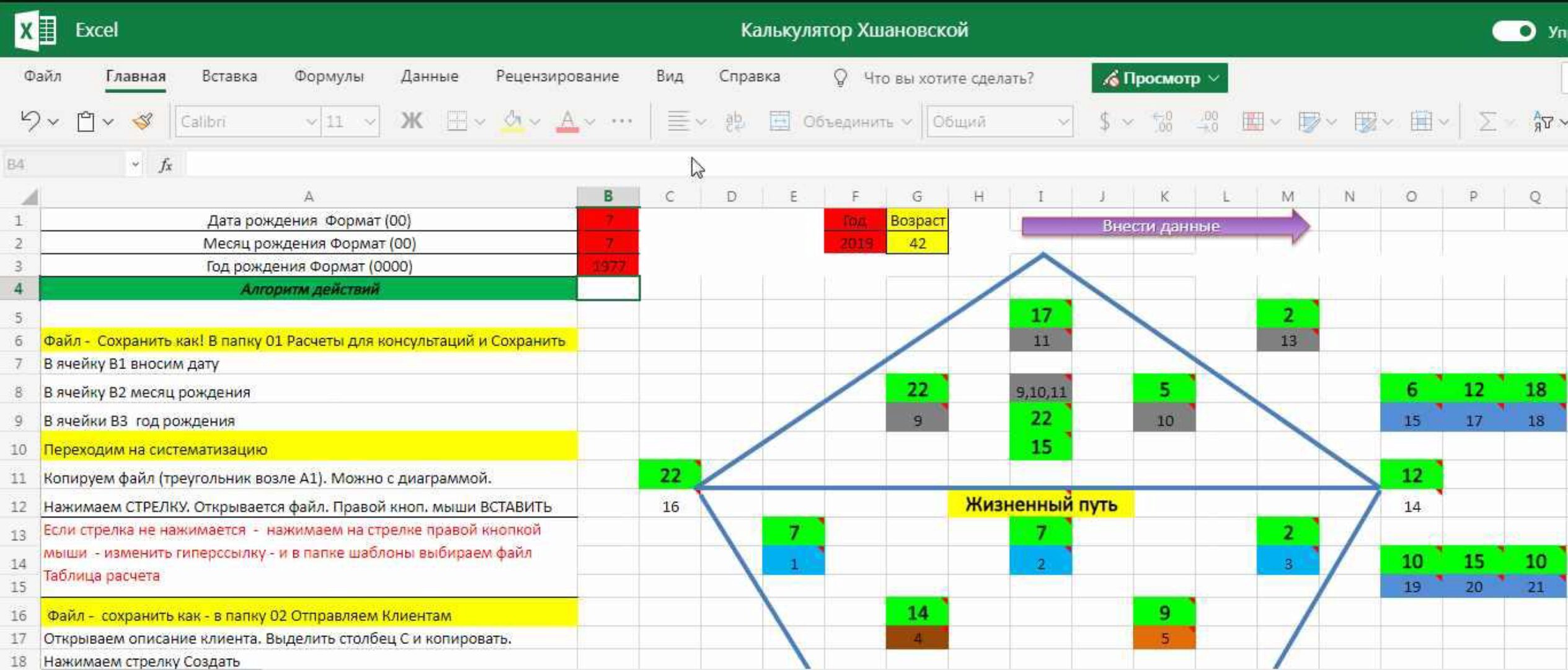 Калькулятор Хшановской + совместимость (Елена Благодар)