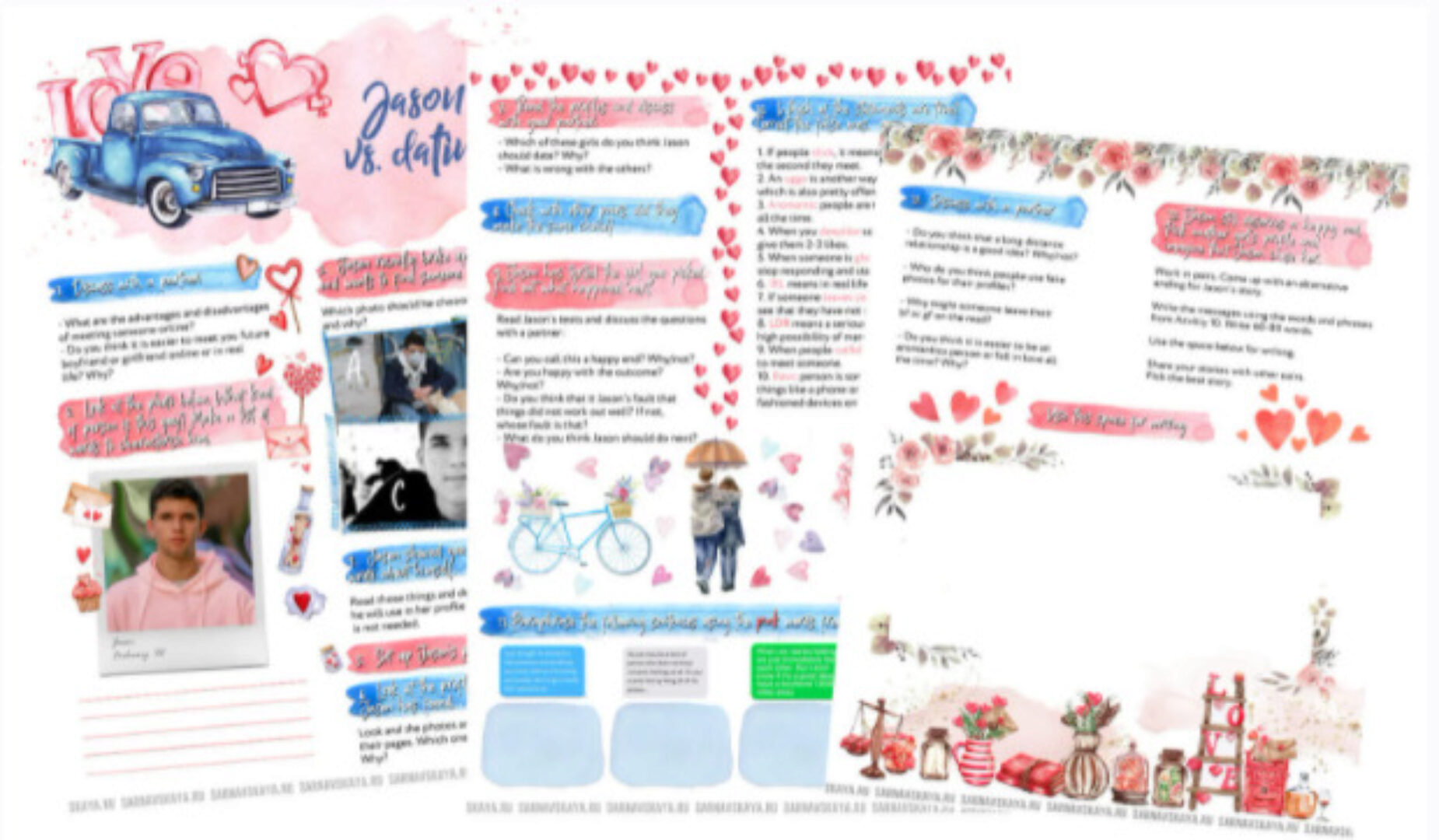 Разработки: St. Valentine’s Worksheets. Для взрослых и подростков уровня B1-B2 (Елена Сарнавская)
