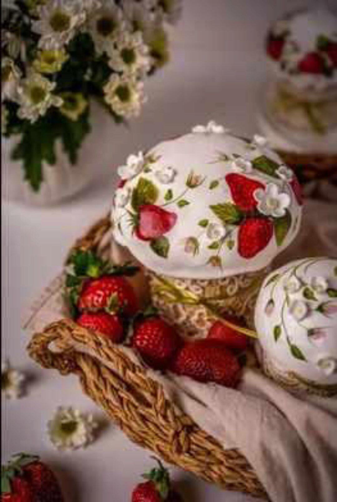 [nebesnyii_mindal] Пасхальный декор. Акварельная роспись на куличах (Марина Невская)