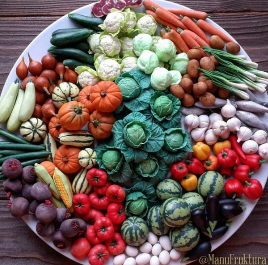 Видеокурс «Школа лепки овощей» - лепка 19 овощей и фруктов (Юлия Бухарова)