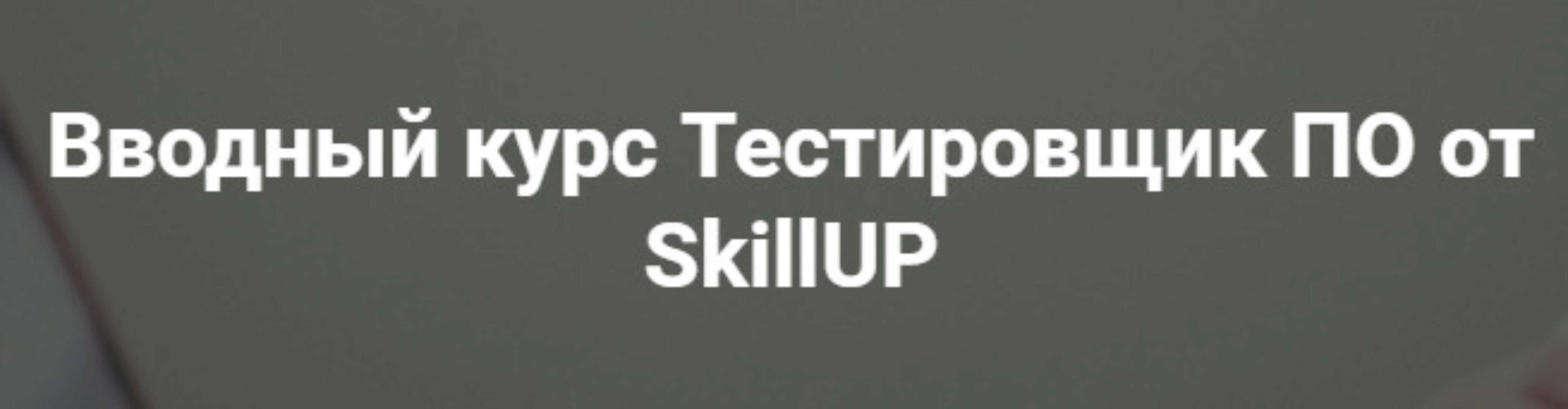 [SkillUP] Вводный курс Тестировщик ПО от (Евгений Макаренко)