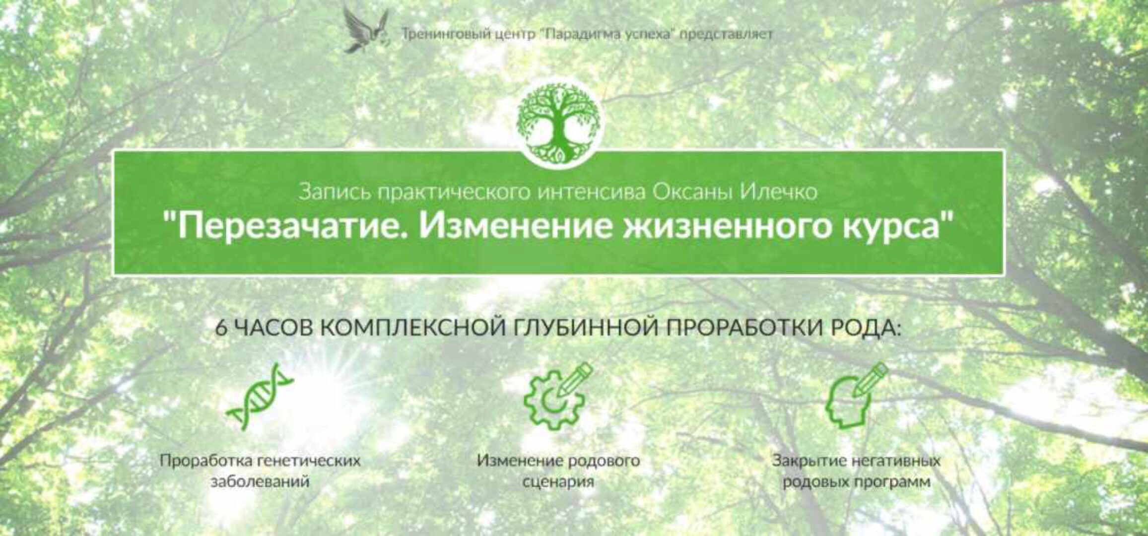 [Парадигма успеха] Перезачатие. Изменение жизненного курса (Оксана Илечко)