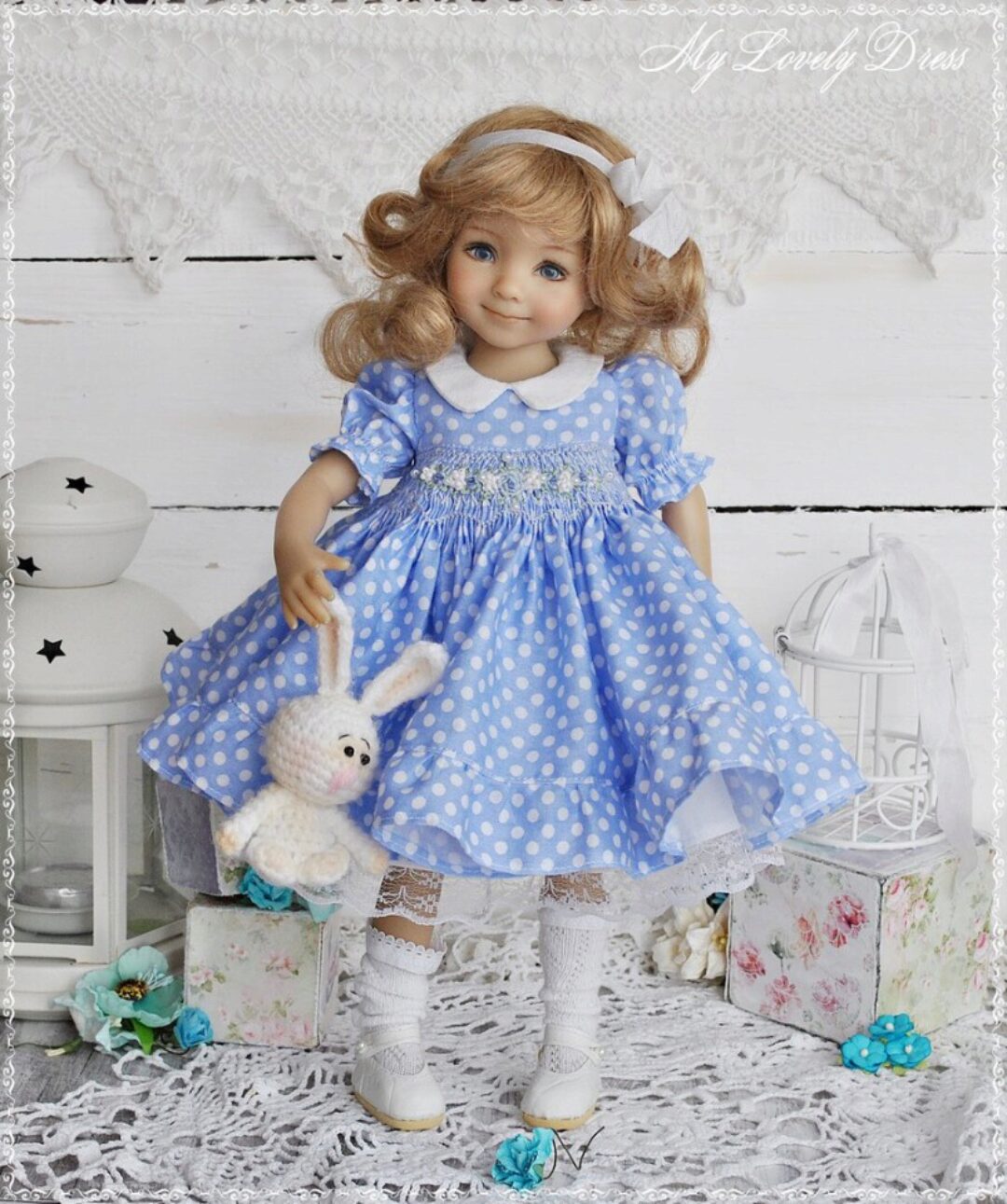 Совместный пошив Пышное платье с буфами и воротничком на кукол Паола Рейна (Нур Рун)