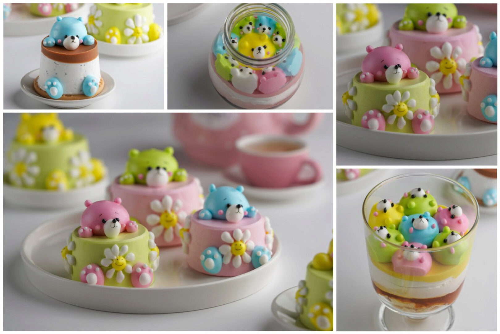 [nebesnyii_mindal] Зефирные мини-тортики, украшенные маршмеллоу (Марина Невская)