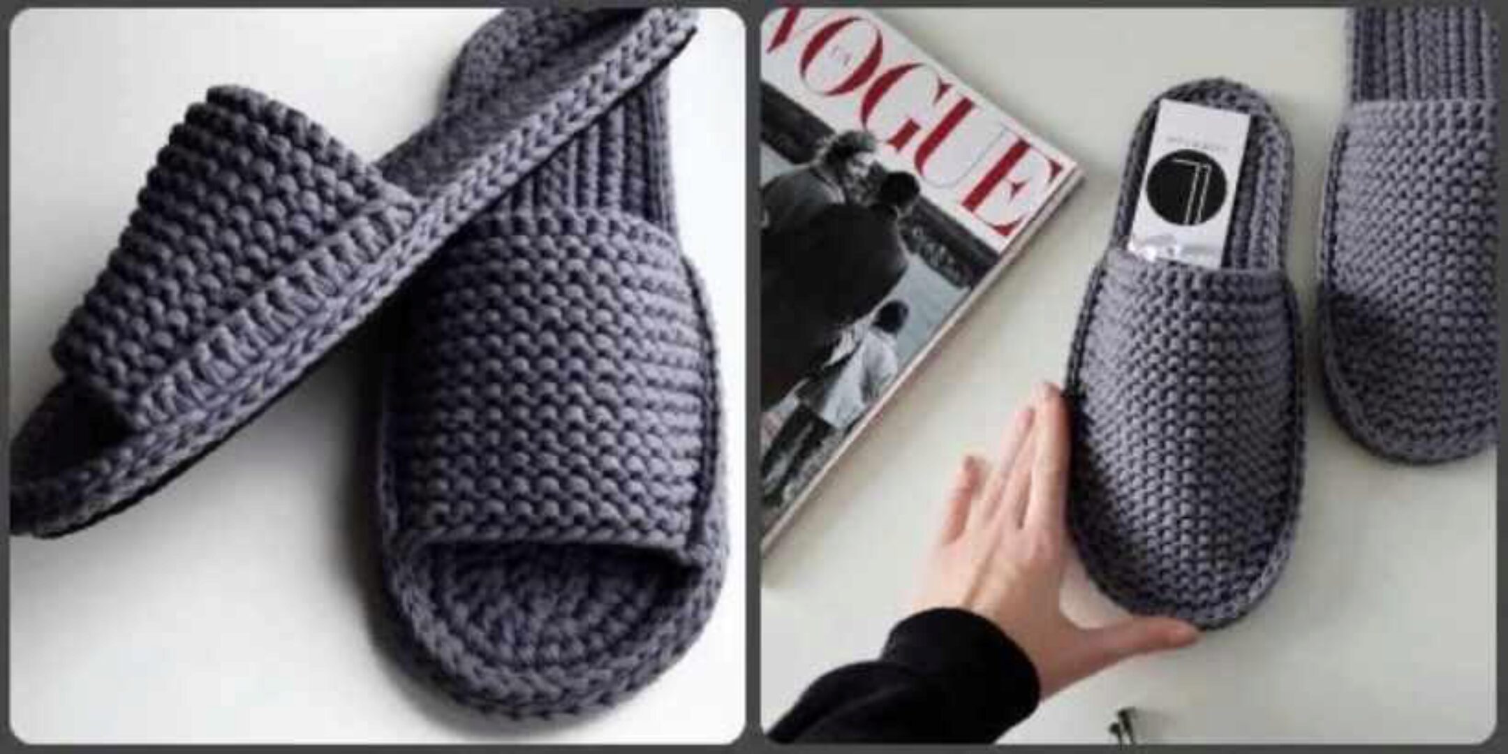 [liucita_love]  Мужские тапочки из трикотажной пряжи с подошвой (Людмила Зайцева)