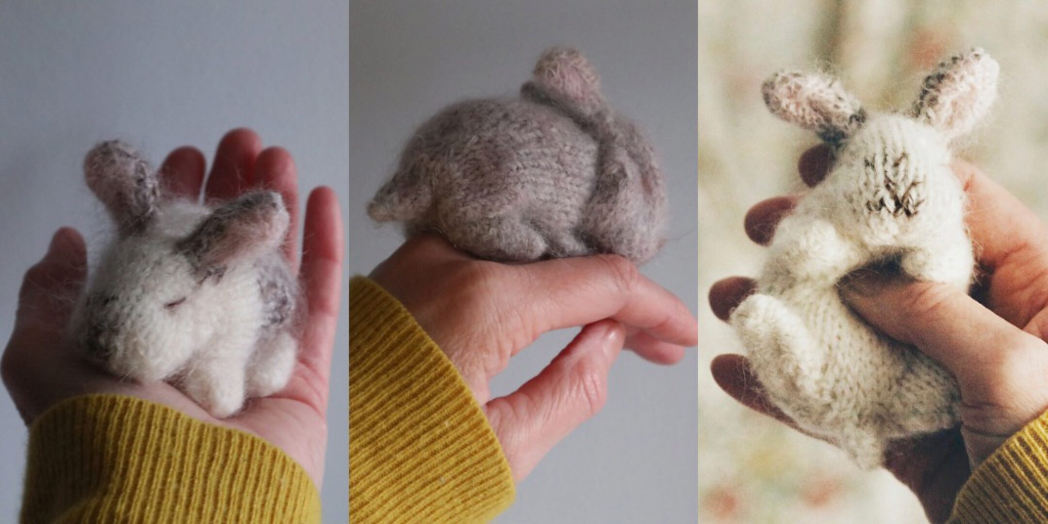 Вязаный спицами кролик Teeny Tiny Bunny (Клер Гарланд)