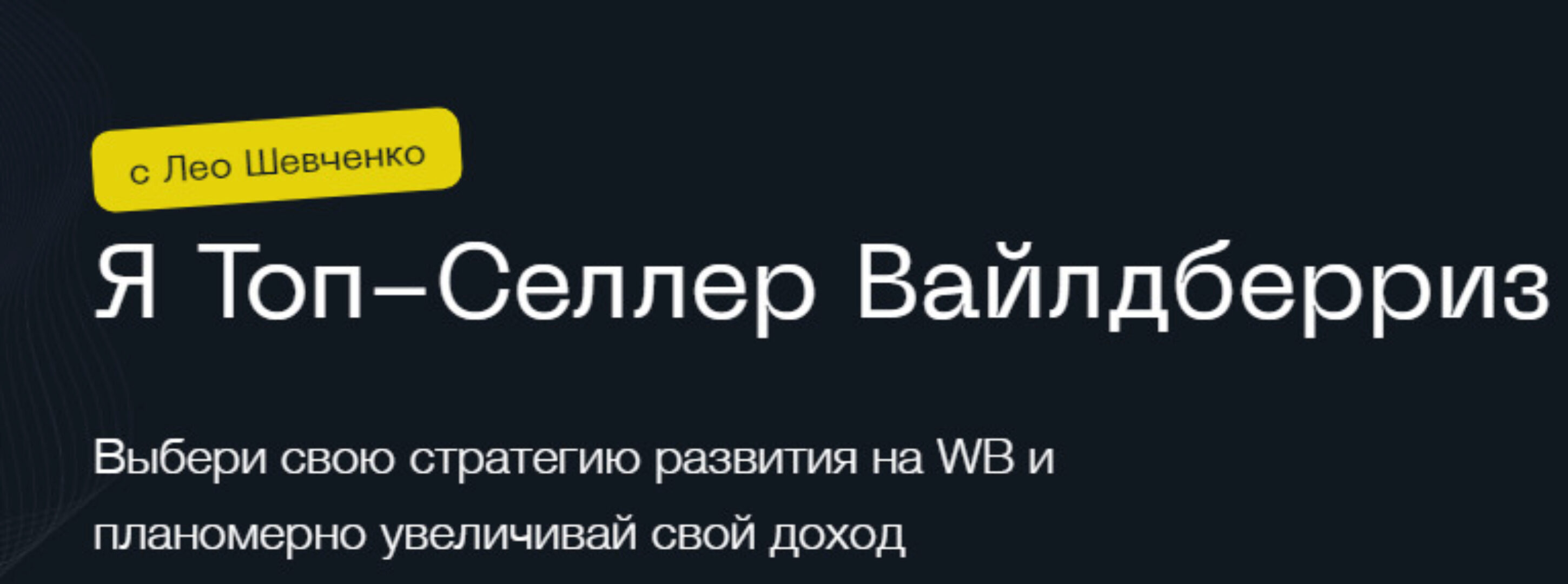 Я топ-селлер вайлдберриз. Тариф Я аналитик (Лео Шевченко)
