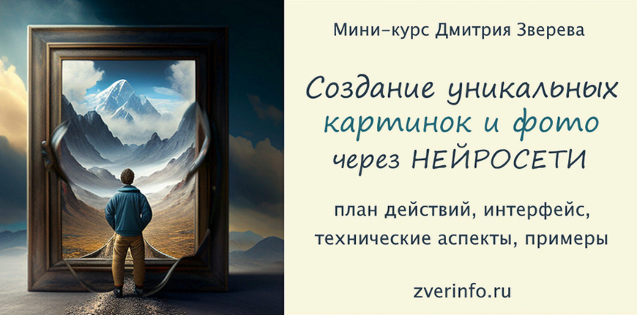 Создание уникальных картинок и фотографий в нейросетях. Тариф Мини по нейросетям (Дмитрий Зверев)