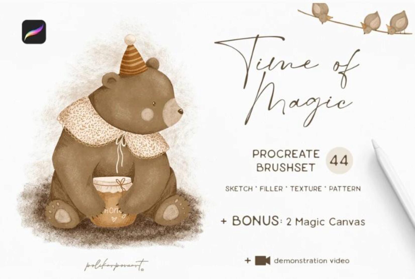 Кисти и холсты для Procreate Time of Magic (Алена Поликарпова)