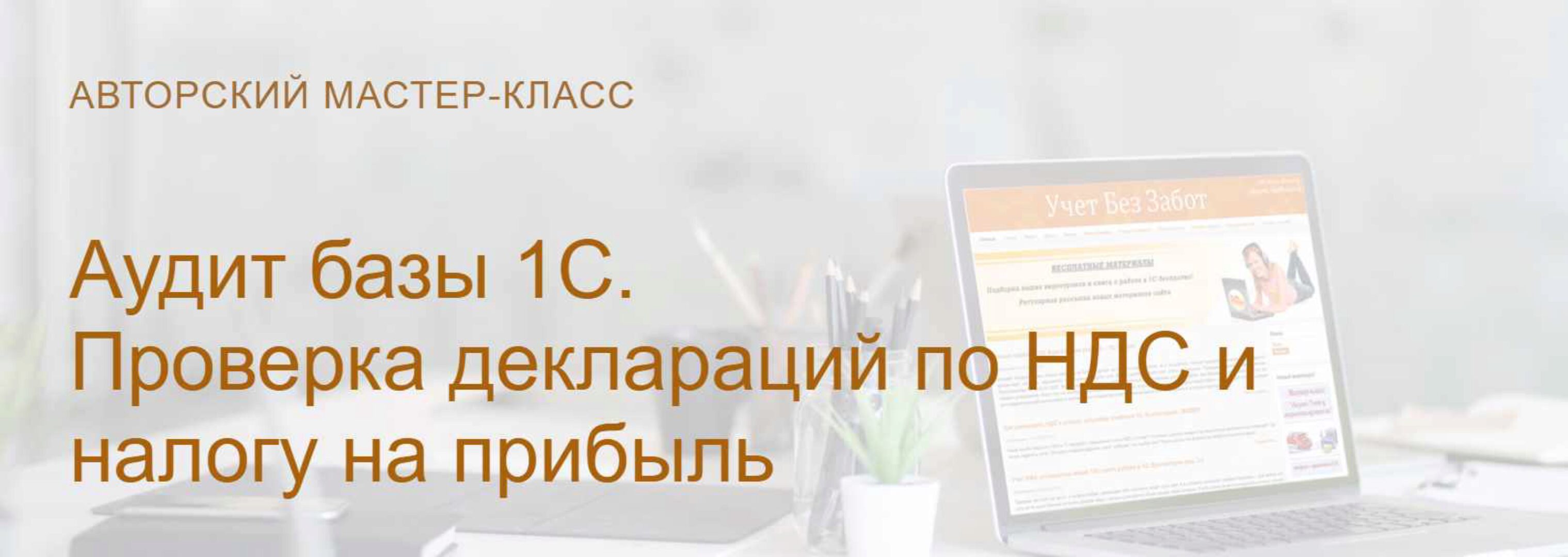 Аудит базы 1С. Проверка деклараций по НДС и налогу на прибыль 2024. Тариф Видео без обратной связи (Ольга Шулова)