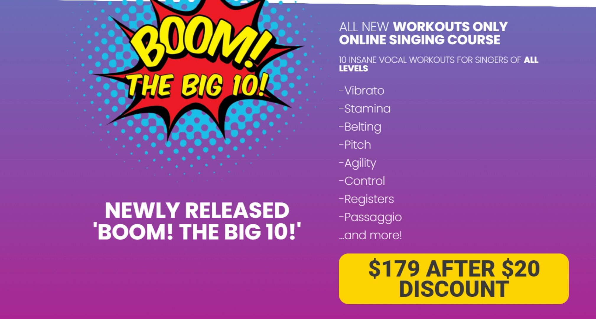 Boom! The Big 10 Vocal Workouts (Cheryl Porter)