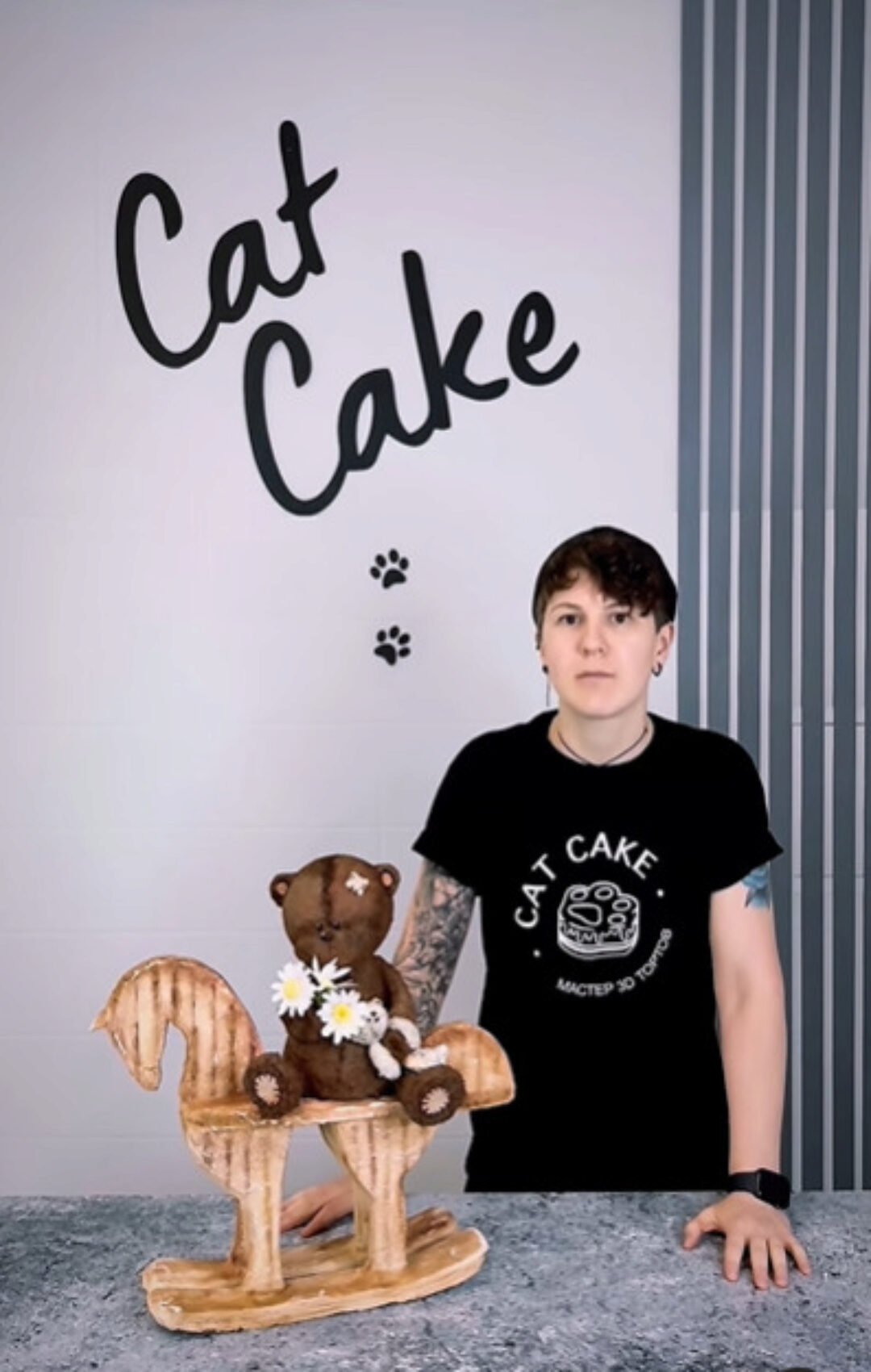 [catcake.spb] МК по 3Д торту «Мишка на лошадке» / «Bear on a Horse» (Леся Покидько)