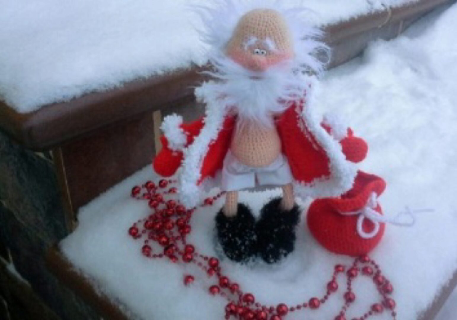 МК Дед мороз с огоньком крючком (Ольга Цепелева)