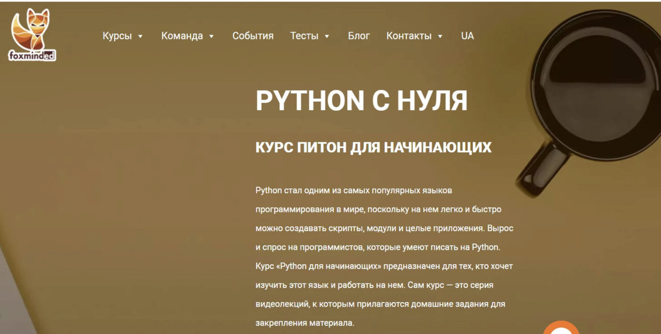 [foxminded] Python с нуля. Курс питон для начинающих (Дмитрий Береговец)