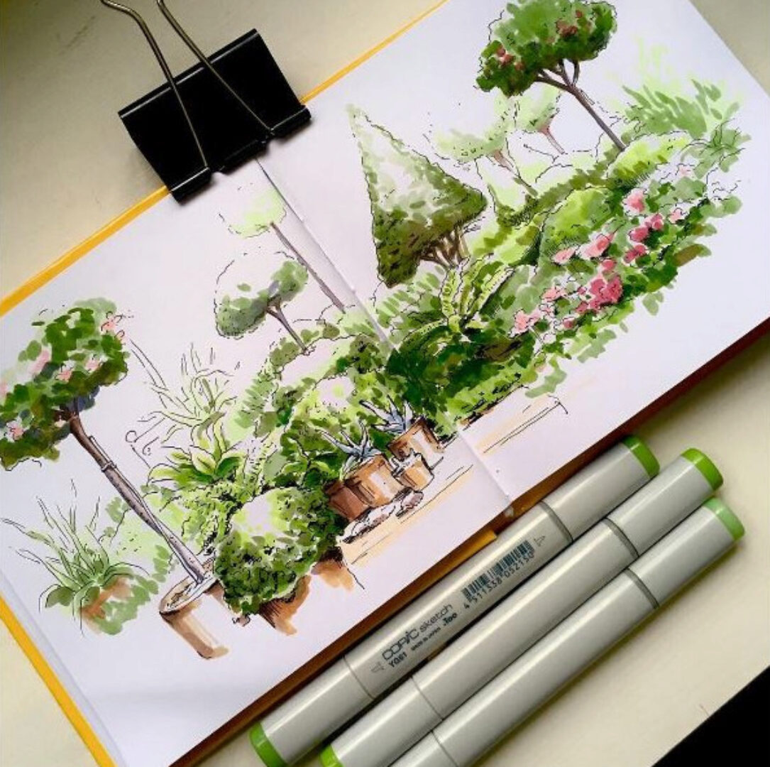 Ландшафтный скетчинг (Екатерина Иванникова)