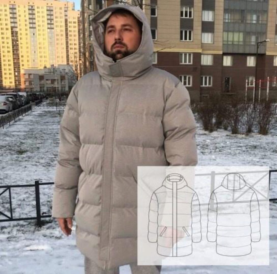 Пуховик «МЕДВЕДЬ» 44-64 (Катя Мхитарян)