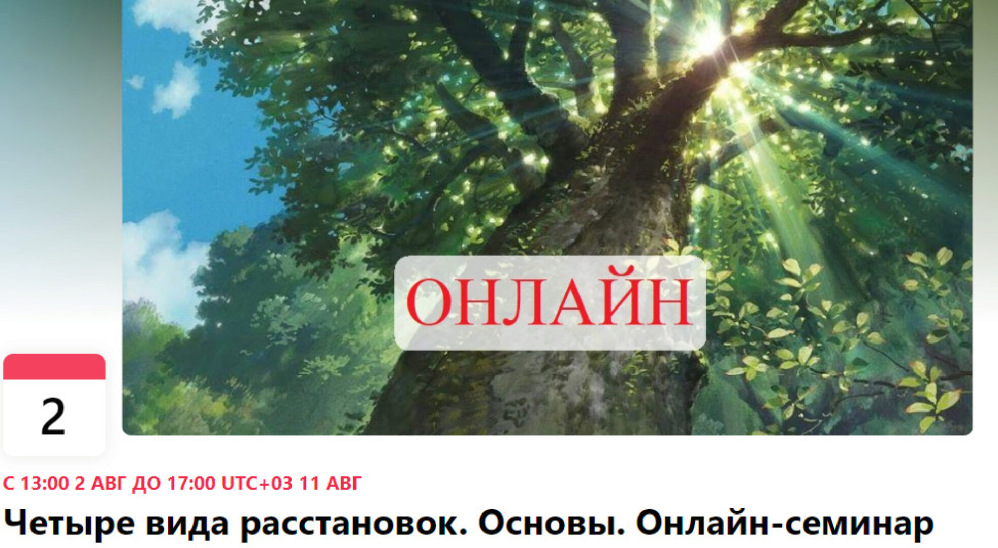 Четыре вида расстановок. Основы. Онлайн-семинар (Ольга Златогорская)